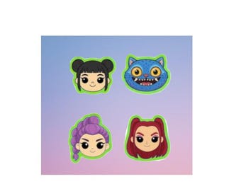 Set of 4 Demon hunters/kpop cookie cutter