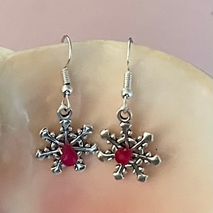 Snowflake Earrings Christmas Jewelry