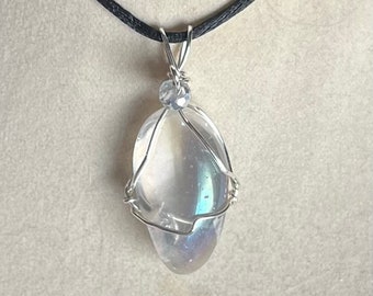 Angel Aura Crystal Pendant Wire Wrapped