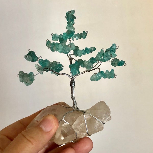 Blue Apatite Tree of Life Wire Wrapped Gemstone Tree