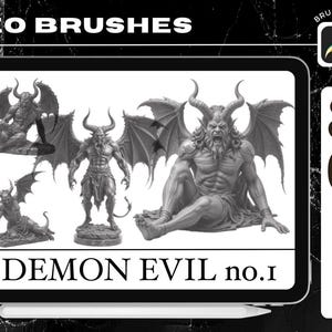30 Inspired Greek Mythology Demon Evil Monsters tattoo design Procreate Brushes