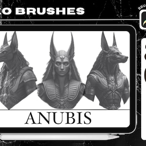 30 Inspired Egypt anubis statue tattoo design Procreate Brushes -  anubis Greek Egypt - Digital download For Procreate in IPad