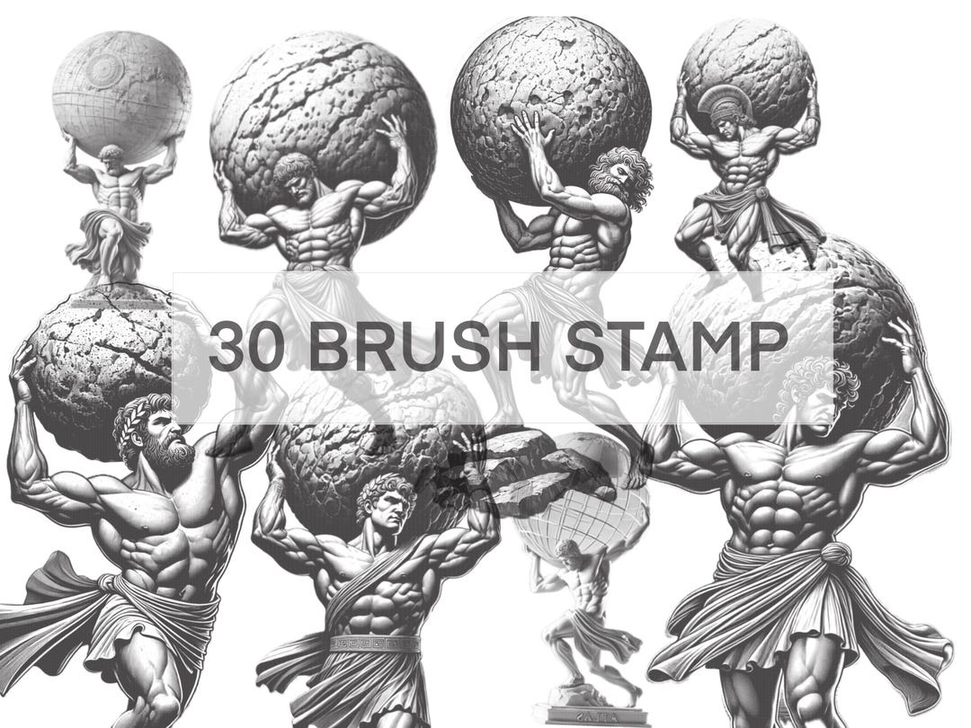 30 Atlas God Inspired Greek Mythology Procreate Brushes - Etsy