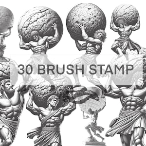 30 Atlas God Inspired Greek Mythology Procreate Brushes