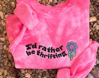Rather Be Thrifting Embroidery File, Digital Download