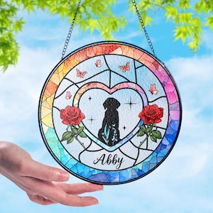 Custom Dog Breed Suncatcher, Personalized Dog Lover Gift, Gifts For Pet Lover, Cute Dog Suncatcher, Dog Memorial Gift, Window Hanging
