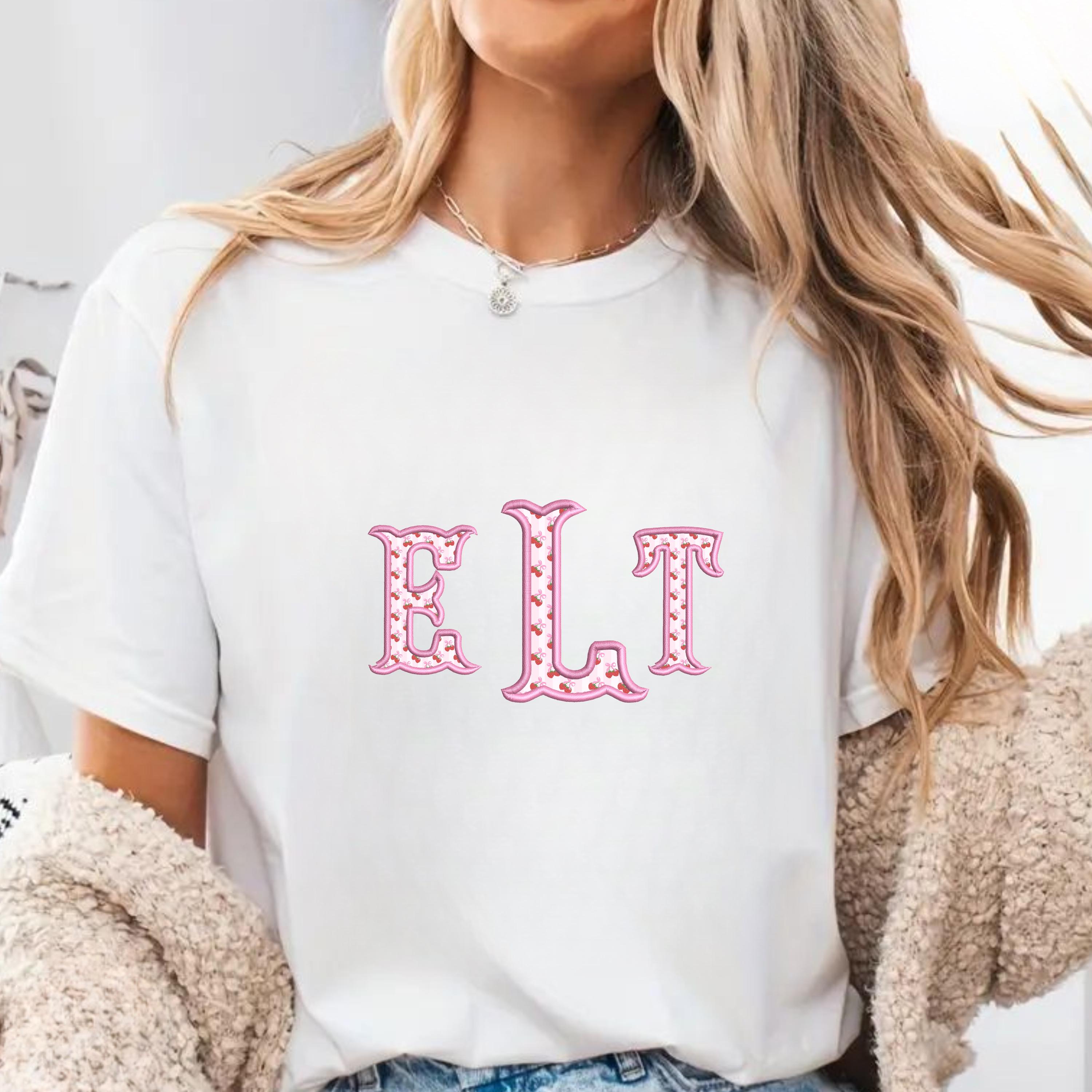 Fishtail Monogram Alphabet Applique Design Machine Embroidery Font ...