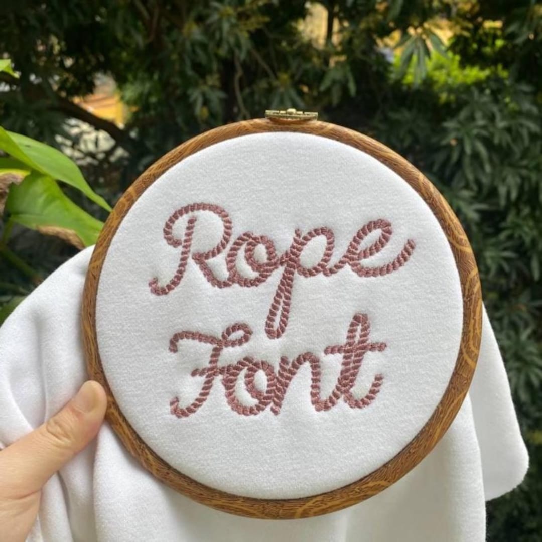 Retro Western Rope Stitch Font, Handwritten Alphabet Rope Letters ...