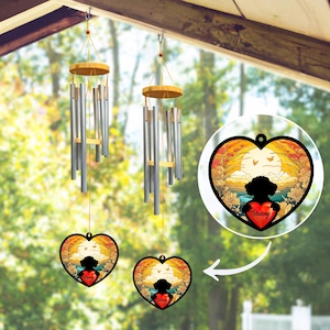 Custom Pet Sympathy Wind Chime, Dog Memorial Wind Chime, Pet Loss Windchime, Pet Memorial Suncatcher, Dog Remembrance Gift, Loss of Dog Gift