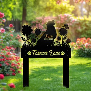 Custom Dog Memorial Stake, Dog Grave Marker, Every Dog Breed Metal Stake, Personalized Dog Garden Sign, Pet Loss Gift, Garden Decor