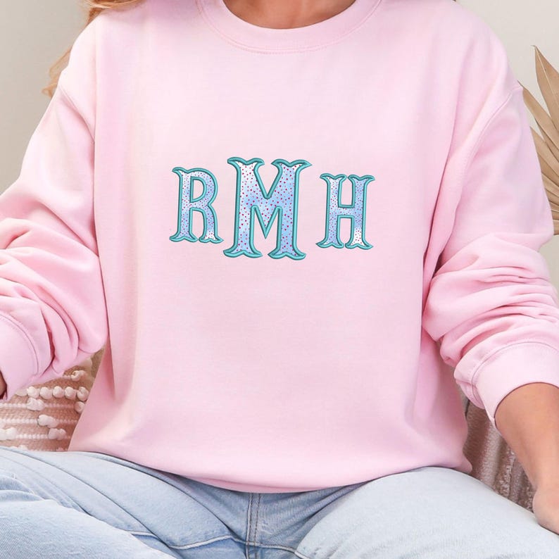 Fishtail Monogram Alphabet Applique Design Machine Embroidery Font ...