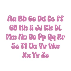 Bubble-Stickschrift, Alphabet-Designs, Maschinenstickbuchstaben, BX-Schriftart + 11 Formate, 6 Größen