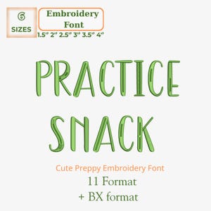 Practice Snack Embroidery Font, Skinny Satin Stitch Alphabet, Tall Narrow Letters BX Font, Modern Minimal Machine Embroidery Design