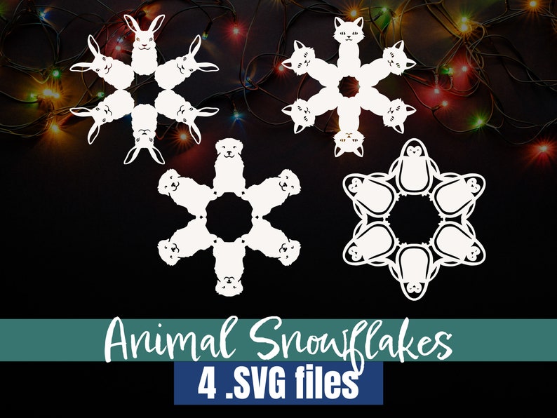 Animal Snowflake .SVG Files - for Cricut, Silhouette, Laser Cutter ...
