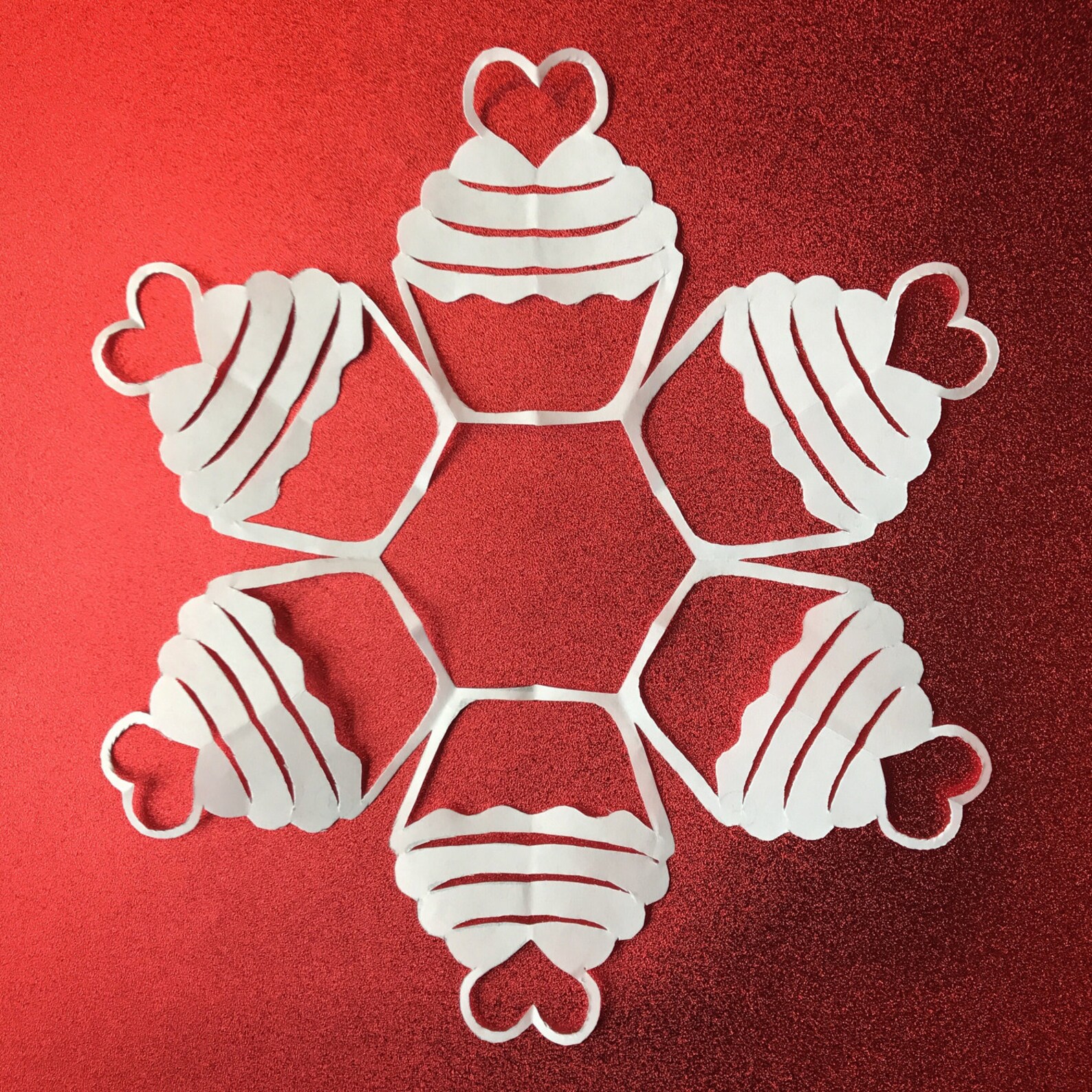 Cupcake Paper Snowflake Pattern PDF Digital Download Etsy cupcake-paper-snowflake-pattern-pdf-digital-download-etsy
