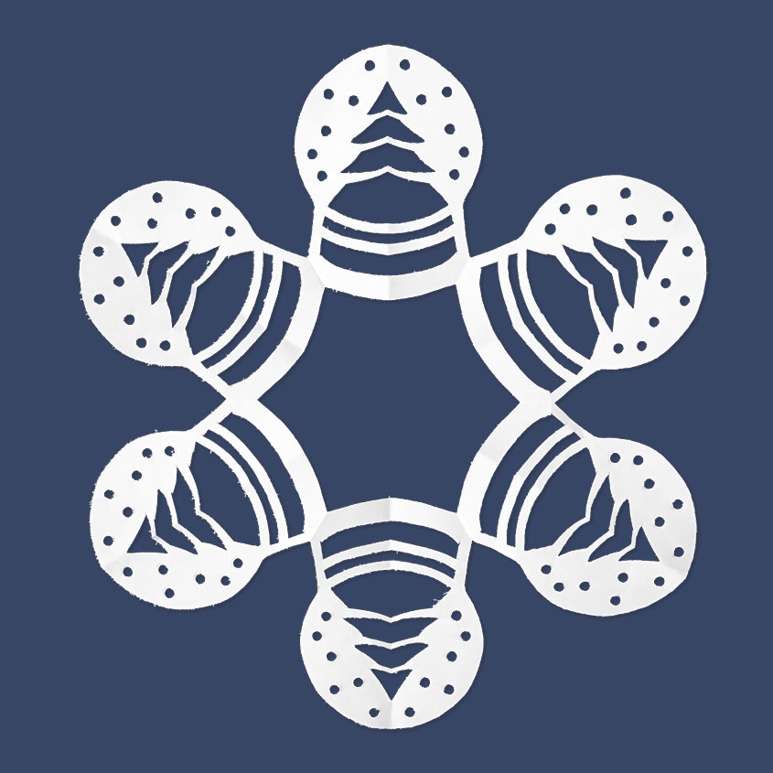 Snowflake Patterns Winter Craft Paper Snowflakes Cut Out Yourself ...