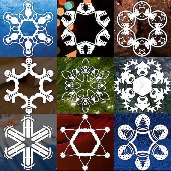 10 Paper Snowflake Pattern PDFS  DIGITAL DOWNLOAD  Paper