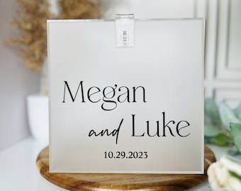 Personalized Acrylic Wedding Card Box with Lock and Key
