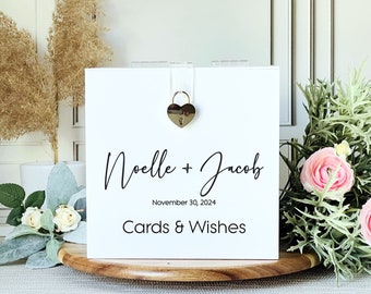 Personalized Acrylic Wedding Card Box with Lock & Key
