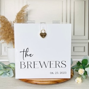 Personalized Acrylic Wedding Card Box With Lock - Etsy