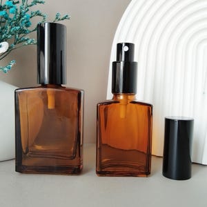 30ml 50ml 100ml Travel Spray Bottles, Leak Proof Travel Size Mini Small Fine Mist Spray Bottle for Face Hair, Glass Cosmetic Packaging Set