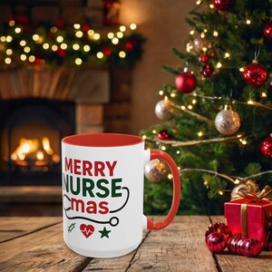 Merry Nurse Christmas Coffee Mug: Holiday Medical Gift