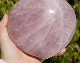4.5lbs Large Rose Quartz Heart from Madagascar | Polished Pink Crystal for Love & Harmony | Natural Gemstone for Healing and Collectors