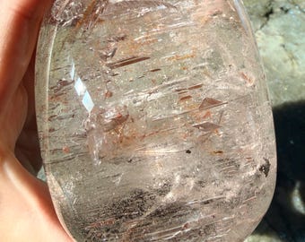 Enwassero-Quarz mit SEHR GROSSEN, beweglichen Wasserblasen |Enhyro Quarz mit Hohlräumen Aus Madagaskar| Sammlerqualität-Siehe Video!
