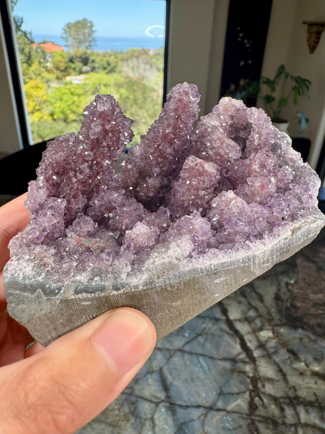 Red Rainbow Amethyst Stalactite Cluster | Natural Amethyst With ...