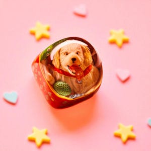 Handmade Resin Dog Keycap: Tongue Out - Cherry MX Switch