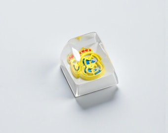 Spanish Football Club Resin Keycaps, Handmade Artisan Keyboard Caps for Soccer Fans, Christmas Gift