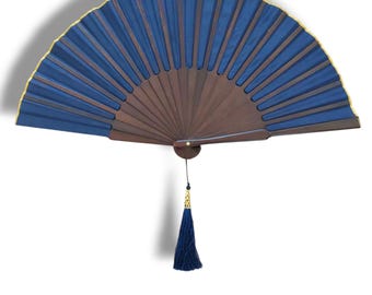 Bali Tropical Home Deep Blue Sea Folding Hand Fan