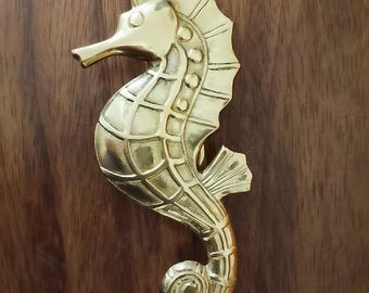 Bronze Seahorse Door Knocker from Bali | Bronze Finish, Nautical Design