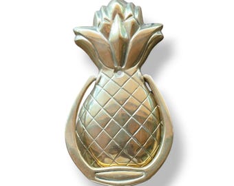 Tropical Welcome – Bronze Pineapple Door Knocker from Bali, A Touch of Tropical Elegance for Your Home Decor