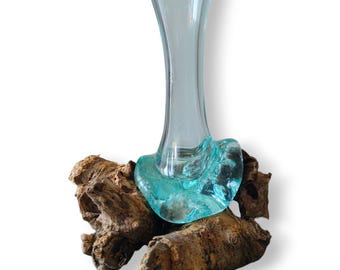 Rose Drift Vase - a Sculptural Accent from Bali Elegant Decoration from Exotic Bali, Tropical Home Decor