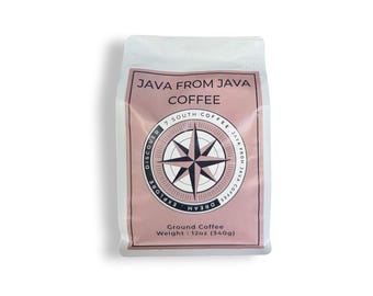 Java Volcano Coffee Ground, Rich and Bold Flavor, Ground Coffee for Brewing