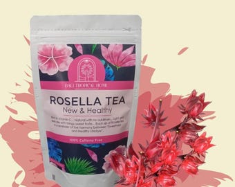 Exquisite Bali Rosella Powder Tea, 3.5oz, Herbal & Natural, Beautiful Red Color Drink for Special Events or Relaxing at Home