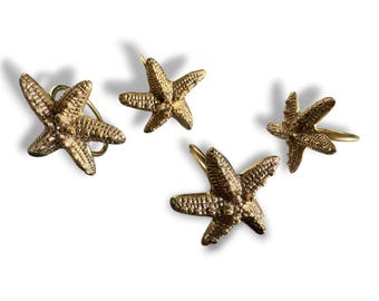 Starfish Napkin Rings from Bali, Coastal Beach Theme, Table Decor (Set of 4) (Start Fish Set 4)