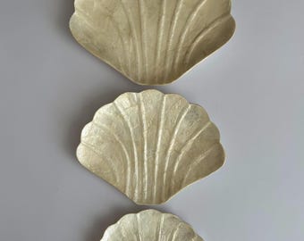 Sea Shell Plates Set of 3 (Large Medium Small) from Bali