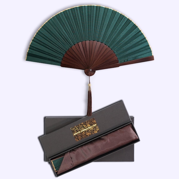 Exotic Jungle Folding Hand Fan, Handmade in Bali, Keep Cool in Style at Church Weddings Parties, Excellent Boho Gift for Mom & Grandma, Home