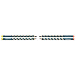 2 gravierte ergonomische Bleistifte STABILO® EASYgraph in Petrol, Stärke HB, für Rechts- oder Linkshänder