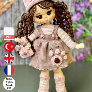 Crochet Miya Doll Pattern: Amigurumi PDF in English, Turkish, French