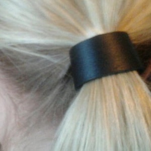 black leather hair cuff wrap elastic by odi boutique jewellery image 1