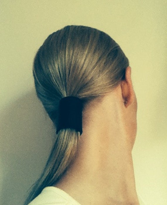 Hair Tube Made Of Leather By Odi Boutique New Version For Long Etsy