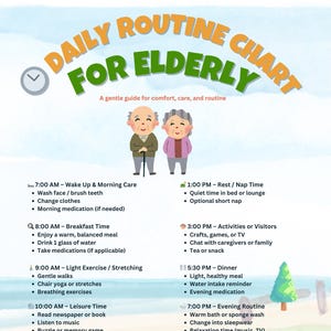 Daily Routine Chart for Elderly