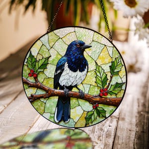 Atrapasol con forma de pájaro de vidrio coloreado para colgar en la ventana, regalo para amantes de las aves, decoración del hogar