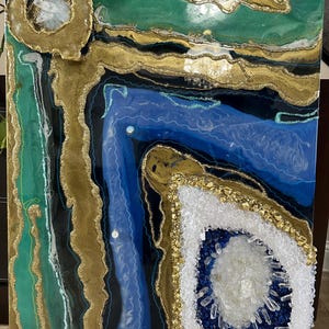 Resin geode crystal art