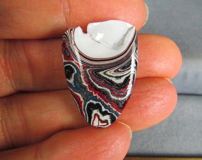 Fordite Detroit Agate Hand Cut cabochon specimen