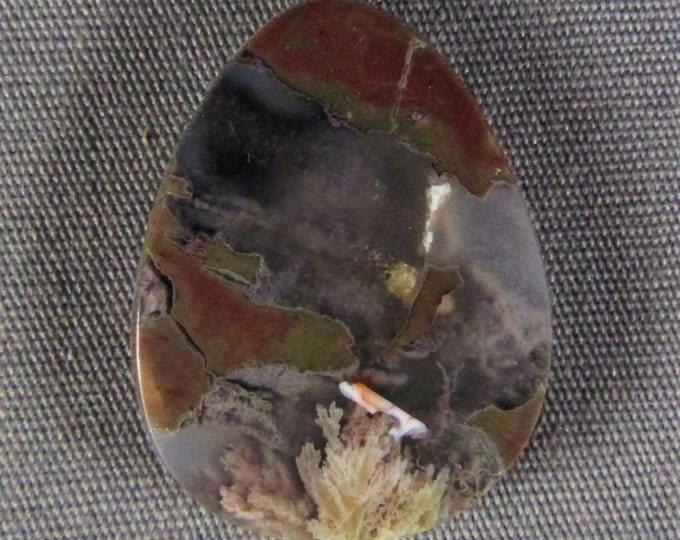 Priday Plume Agate cabochon unique cab