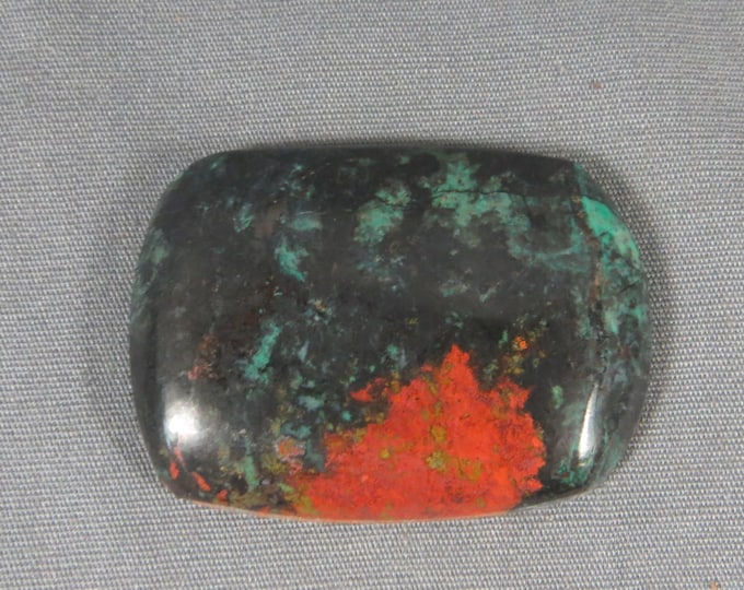 Sonora Sunrise Cabochon Chrysocolla, Cuprite Designer Cabochon